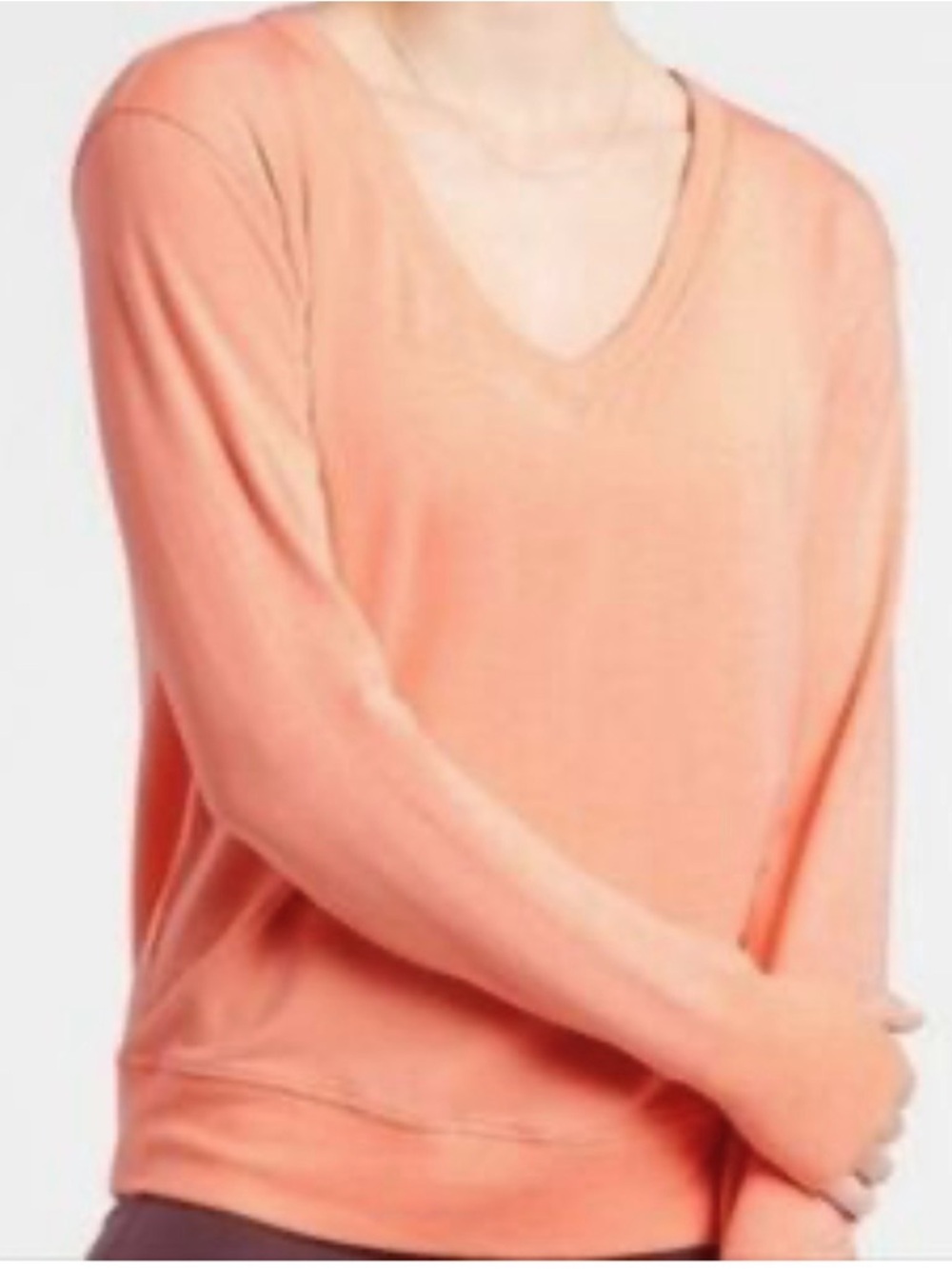 Athleta Sunrise V Neck Sweatshirt SZ M worn 1x